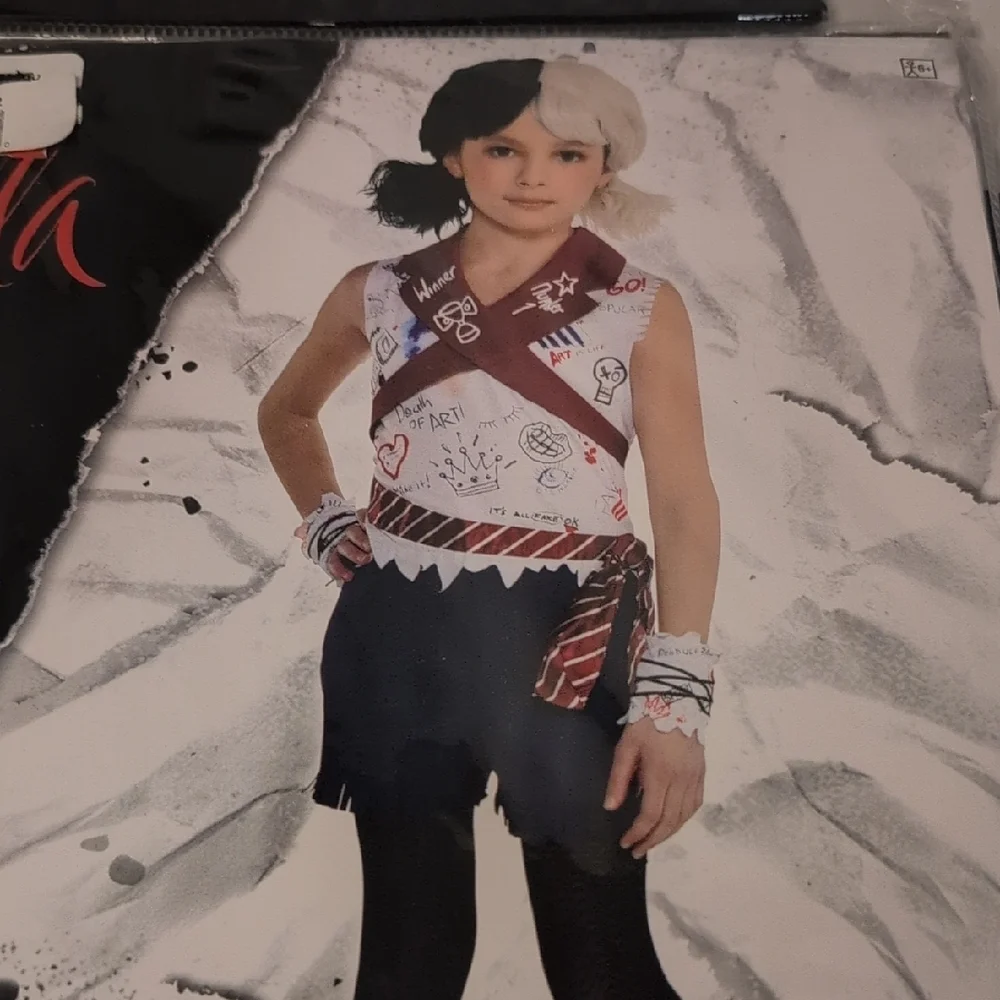 Disney Cruella Estella Black and White Costume Set